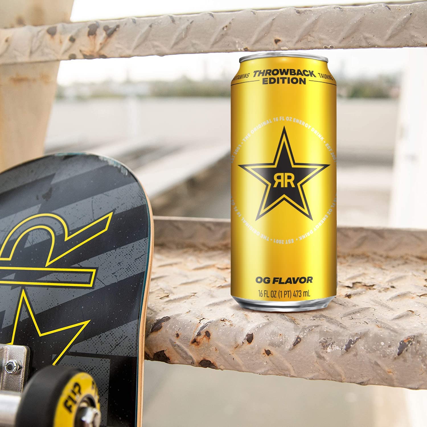 Rockstar Energy Drink, Throwback Edition: O.G., 16 Fl Oz (Pack of 12) - Packaging May Vary - Image 6